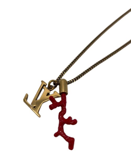 LOUIS VUITTON（ルイ ヴィトン）LOUIS VUITTON (ルイ ヴィトン) ペンダント LVイニシャル コーラル　ネックレス ゴールド サイズ:下記参照の古着・服飾アイテム