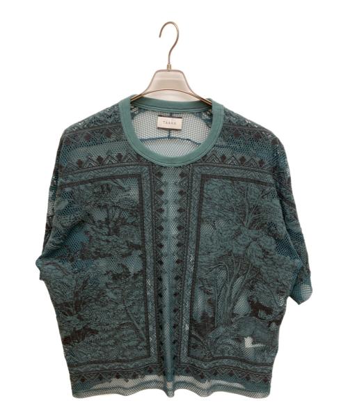 TAAKK（ターク）TAAKK (ターク) ＭESH T-SHIRT グリーン サイズ:3の古着・服飾アイテム