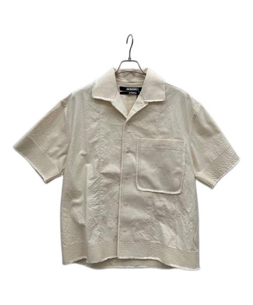 jacquemus（ジャックムス）JACQUEMUS (ジャックムス) オープンカラーシャツ ベージュ サイズ:46 未使用品の古着・服飾アイテム