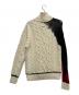 Jean Paul GAULTIER (ジャンポールゴルチェ) 切替ケーブルニット ホワイト×ブラック サイズ:S：15000円