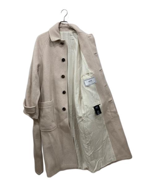 AMI Alexandre Mattiussi（アミアレクサンドルマテュッシ）AMI Alexandre Mattiussi (アミアレクサンドルマテュッシ) Belted Long Coat ベージュ サイズ:42の古着・服飾アイテム