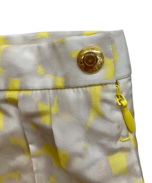 DRAWER（ドゥロワー）Drawer (ドゥロワー) シルク混 総柄 ドット ロング スカート イエロー サイズ:36の古着・服飾アイテム