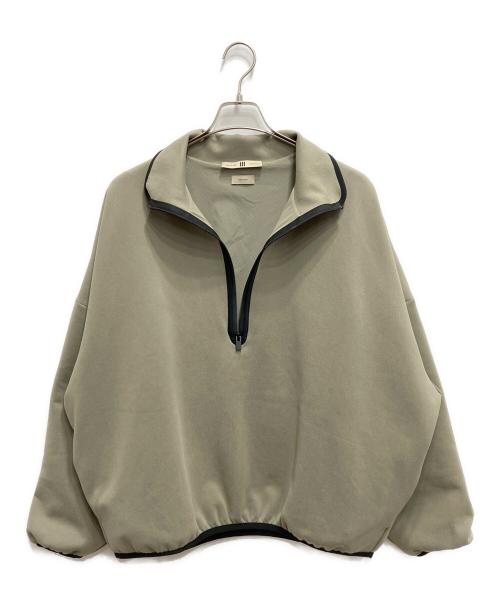 adidas（アディダス）adidas (アディダス) Fear Of God (フィア・オブ・ゴッド) ハーフジップスウェット ベージュ サイズ:XLの古着・服飾アイテム
