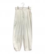 CLANEクラネ）の古着「2WAY ADJUST RASH GUARD TUCK PANTS」｜ホワイト