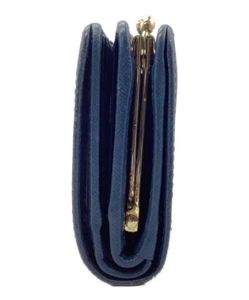 Vivienne Westwood（ヴィヴィアンウエストウッド）Vivienne Westwood (ヴィヴィアンウエストウッド) がま口 オーブ 2つ折り財布 ネイビーの古着・服飾アイテム