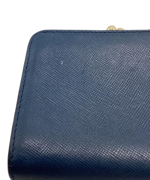Vivienne Westwood（ヴィヴィアンウエストウッド）Vivienne Westwood (ヴィヴィアンウエストウッド) がま口 オーブ 2つ折り財布 ネイビーの古着・服飾アイテム