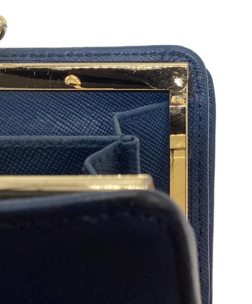 Vivienne Westwood（ヴィヴィアンウエストウッド）Vivienne Westwood (ヴィヴィアンウエストウッド) がま口 オーブ 2つ折り財布 ネイビーの古着・服飾アイテム