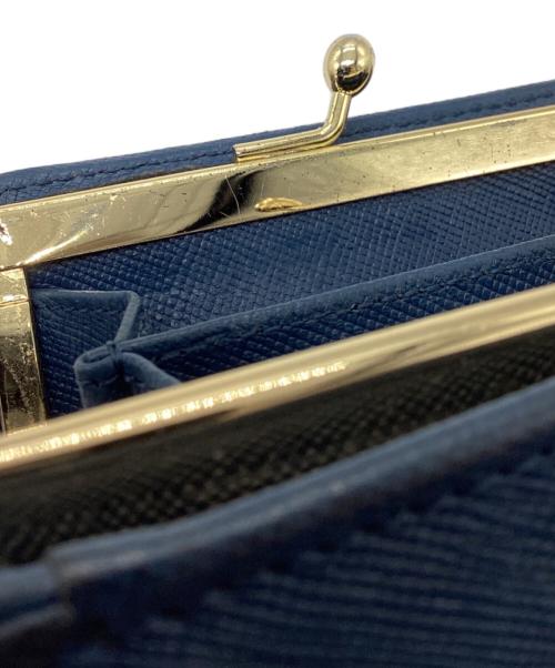 Vivienne Westwood（ヴィヴィアンウエストウッド）Vivienne Westwood (ヴィヴィアンウエストウッド) がま口 オーブ 2つ折り財布 ネイビーの古着・服飾アイテム