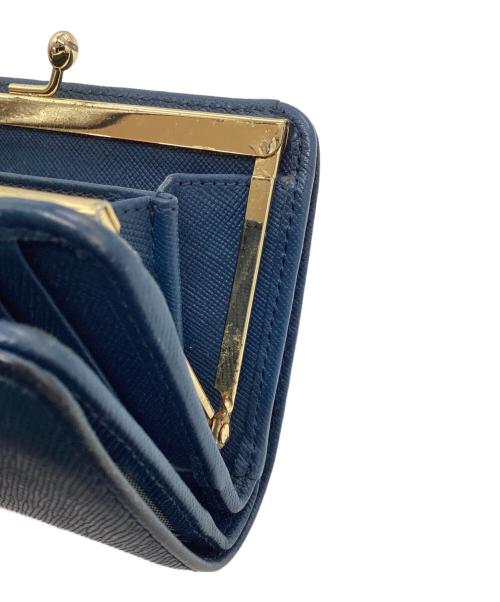 Vivienne Westwood（ヴィヴィアンウエストウッド）Vivienne Westwood (ヴィヴィアンウエストウッド) がま口 オーブ 2つ折り財布 ネイビーの古着・服飾アイテム