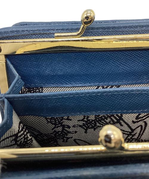 Vivienne Westwood（ヴィヴィアンウエストウッド）Vivienne Westwood (ヴィヴィアンウエストウッド) がま口 オーブ 2つ折り財布 ネイビーの古着・服飾アイテム