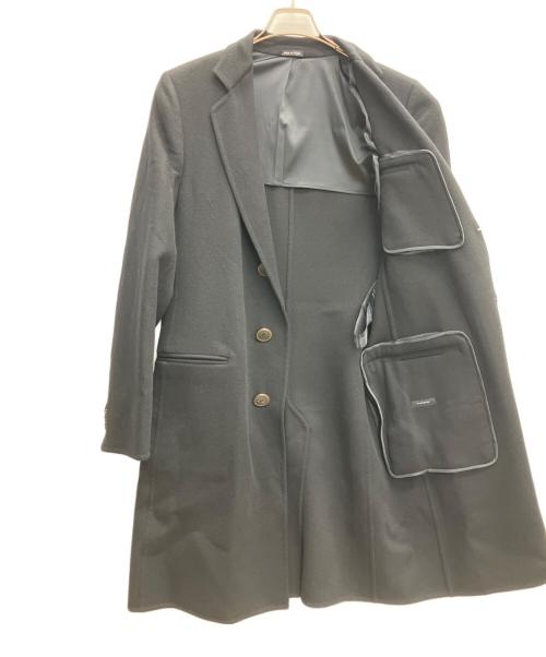 GIORGIO ARMANI（ジョルジオアルマーニ）GIORGIO ARMANI (ジョルジオアルマーニ) カシミヤコート ブラック サイズ:size48の古着・服飾アイテム