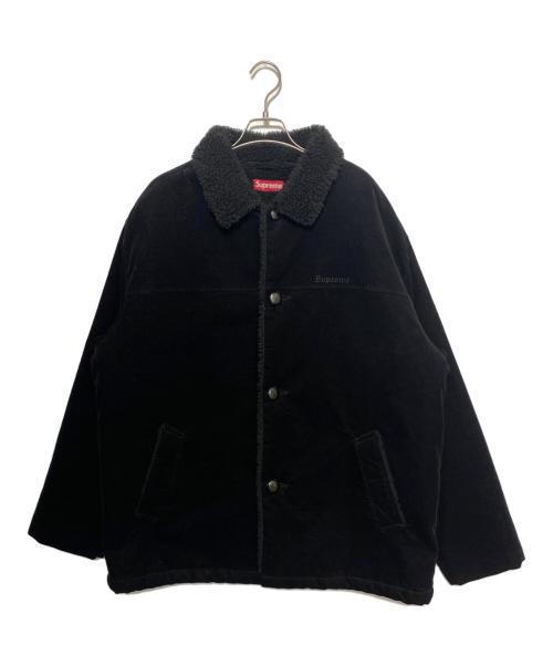 SUPREME（シュプリーム）Supreme (シュプリーム) Kindermann Uncut Corduroy Car Coat（キンダーマン アンカット コーデュロイ カー コート） ブラック サイズ:XLの古着・服飾アイテム