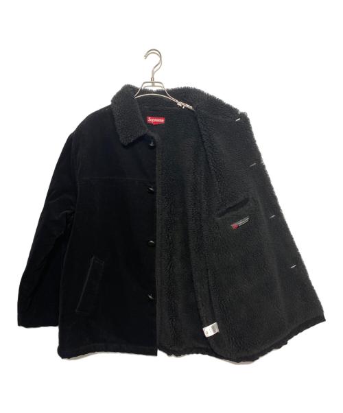 SUPREME（シュプリーム）Supreme (シュプリーム) Kindermann Uncut Corduroy Car Coat（キンダーマン アンカット コーデュロイ カー コート） ブラック サイズ:XLの古着・服飾アイテム