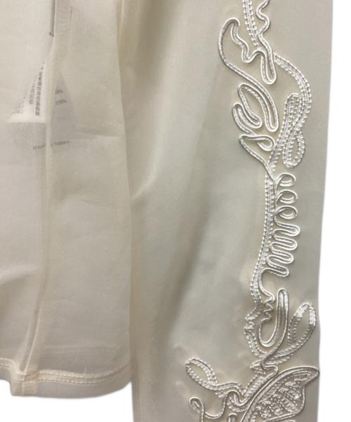 MURRAL（ミューラル）MURRAL (ミューラル) Scenery embroidery sheer top ベージュ サイズ:1の古着・服飾アイテム