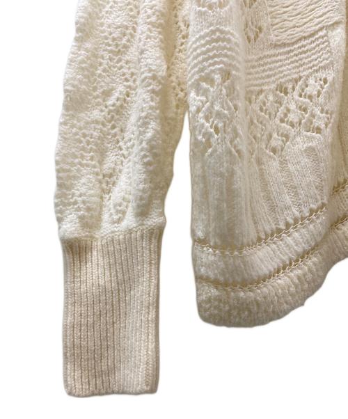 Mame Kurogouchi（マメクロゴウチ）Mame Kurogouchi (マメクロゴウチ) ミックスケーブルニット アイボリー サイズ:１の古着・服飾アイテム