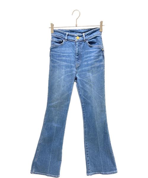 Mame Kurogouchi（マメクロゴウチ）Mame Kurogouchi (マメクロゴウチ) Stretch Cropped Flare Jeans インディゴ サイズ:1の古着・服飾アイテム