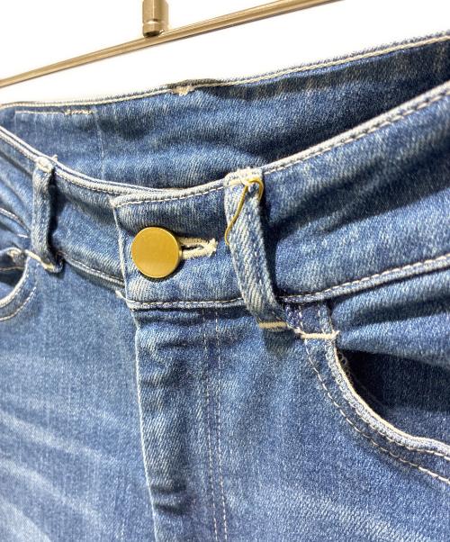 Mame Kurogouchi（マメクロゴウチ）Mame Kurogouchi (マメクロゴウチ) Stretch Cropped Flare Jeans インディゴ サイズ:1の古着・服飾アイテム