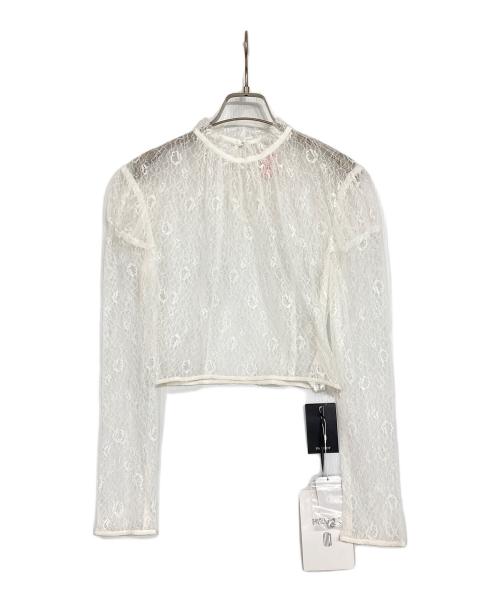 FETICO（フェティコ）FETICO (フェティコ) LACE SHEER TOP/レースシアートップ ホワイト サイズ:1の古着・服飾アイテム
