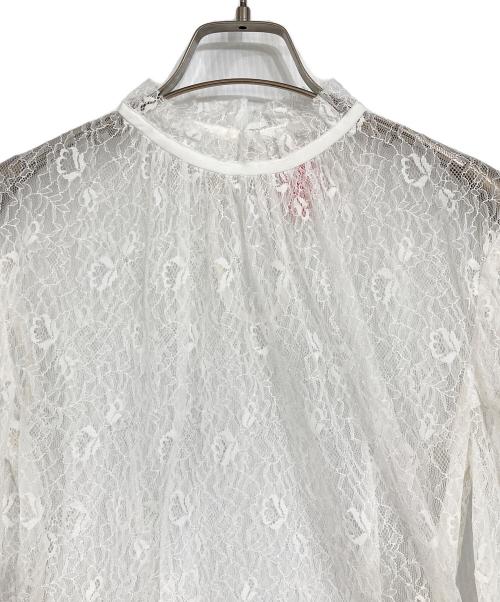 FETICO（フェティコ）FETICO (フェティコ) LACE SHEER TOP/レースシアートップ ホワイト サイズ:1の古着・服飾アイテム