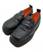 MARNIマルニ）の古着「スクエアトゥローファー」｜ブラック