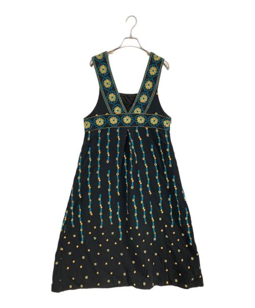 Marble SUD（マーブルシュッド）Marble SUD (マーブルシュッド) アネモネ 刺繍 ジャンパースカート ブラック サイズ:FREEの古着・服飾アイテム