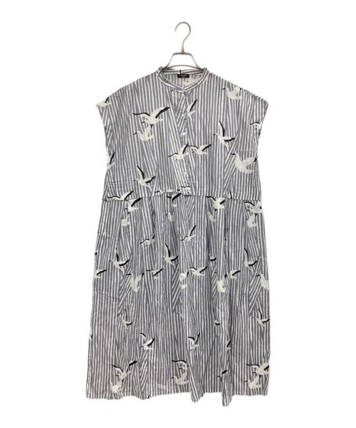 Marble SUD（マーブルシュッド）Marble SUD (マーブルシュッド) コウノトリ ノースリーブワンピース グレー サイズ:FREEの古着・服飾アイテム