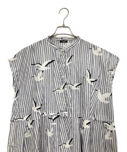 Marble SUD（マーブルシュッド）Marble SUD (マーブルシュッド) コウノトリ ノースリーブワンピース グレー サイズ:FREEの古着・服飾アイテム