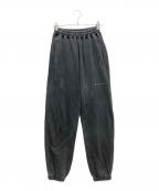 MUZE TURQUOISE LABELミューズ ターコイズ レーベル）の古着「PIGMENT DYE SWEAT PANTS」｜ブラック