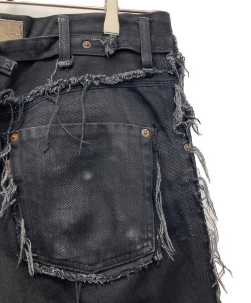 MINUS（マイナス）MINUS (マイナス) ビンテージ加工フレアデニムパンツ ブラック サイズ:1の古着・服飾アイテム