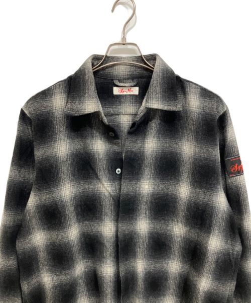 SYUMAN.（シュウマン）SYUMAN. (シュウマン) ダメージネルシャツ ブラック サイズ:2の古着・服飾アイテム