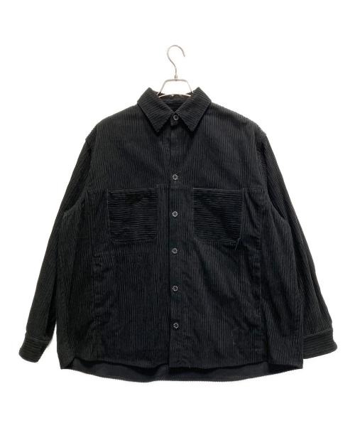 MUZE TURQUOISE LABEL（ミューズ ターコイズ レーベル）MUZE TURQUOISE LABEL (ミューズ ターコイズ レーベル) CIRCUIT RELAXED FIT CORDUROY SHIRTS ブラック サイズ:1の古着・服飾アイテム