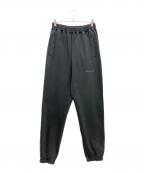 MUZE TURQUOISE LABELミューズ ターコイズ レーベル）の古着「PIGMENT DYE SWEAT PANTS」｜ブラック