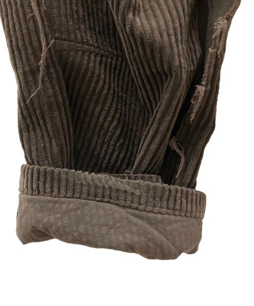 MUZE TURQUOISE LABEL（ミューズ ターコイズ レーベル）MUZE TURQUOISE LABEL (ミューズ ターコイズ レーベル) CIRCUIT CORDUROY 3D TROUSERS ブラウン サイズ:1の古着・服飾アイテム