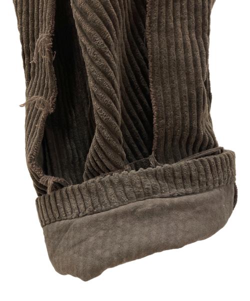 MUZE TURQUOISE LABEL（ミューズ ターコイズ レーベル）MUZE TURQUOISE LABEL (ミューズ ターコイズ レーベル) CIRCUIT CORDUROY 3D TROUSERS ブラウン サイズ:1の古着・服飾アイテム