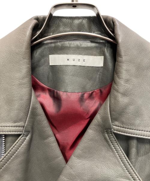 MUZE（ミューズ）MUZE (ミューズ) MINIMAL RIDERS JACKET グレー サイズ:２の古着・服飾アイテム