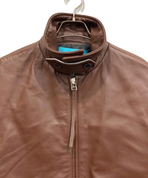 MUZE TURQUOISE LABEL（ミューズ ターコイズ レーベル）MUZE TURQUOISE LABEL (ミューズ ターコイズ レーベル) OVERSIZED LEATHER BLOUSON ブラウン サイズ:2の古着・服飾アイテム