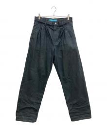 MUZE TURQUOISE LABEL（ミューズ ターコイズ レーベル）の古着「CIRCUIT WIDE DENIM TROUSERS」｜ブラック