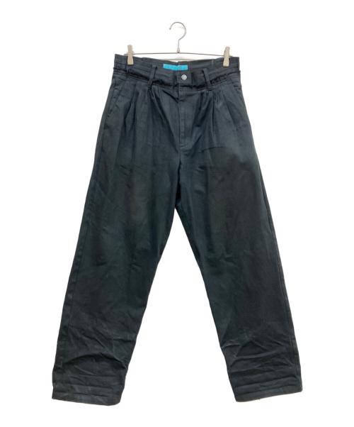 MUZE TURQUOISE LABEL（ミューズ ターコイズ レーベル）MUZE TURQUOISE LABEL (ミューズ ターコイズ レーベル) CIRCUIT WIDE DENIM TROUSERS ブラック サイズ:1の古着・服飾アイテム
