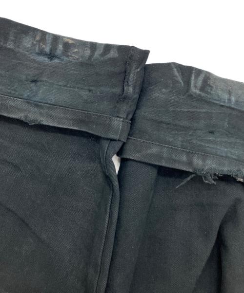 MUZE TURQUOISE LABEL（ミューズ ターコイズ レーベル）MUZE TURQUOISE LABEL (ミューズ ターコイズ レーベル) CIRCUIT WIDE DENIM TROUSERS ブラック サイズ:1の古着・服飾アイテム