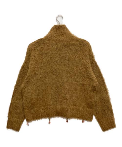 FACCIES（ファッチーズ）FACCIES (ファッチーズ) SHAGGY DRIVERS KNIT JACKET/ドライバーズニット キャメル サイズ:1の古着・服飾アイテム