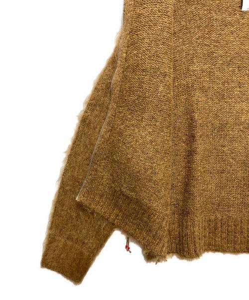 FACCIES（ファッチーズ）FACCIES (ファッチーズ) SHAGGY DRIVERS KNIT JACKET/ドライバーズニット キャメル サイズ:1の古着・服飾アイテム