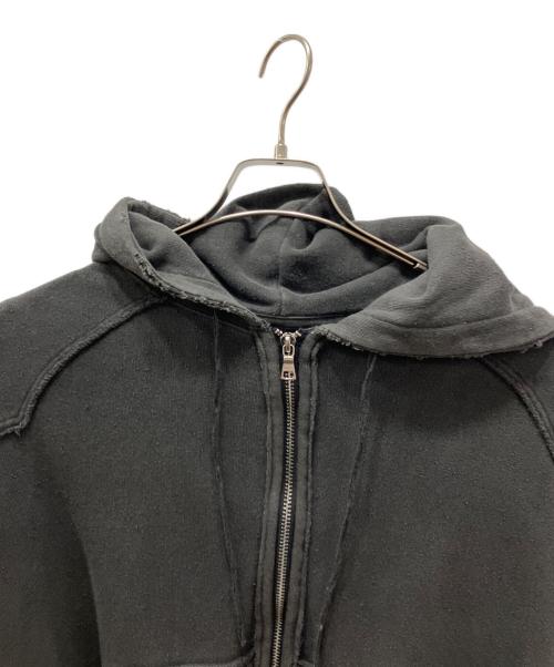 FACCIES（ファッチーズ）FACCIES (ファッチーズ) VINTAGE PROCESSING ZIPUP HOODIE ブラック サイズ:2の古着・服飾アイテム