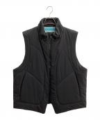 MUZE TURQUOISE LABELミューズ ターコイズ レーベル）の古着「PADDED CURVE VEST」｜ブラック