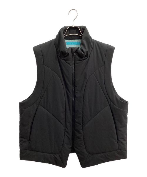 MUZE TURQUOISE LABEL（ミューズ ターコイズ レーベル）MUZE TURQUOISE LABEL (ミューズ ターコイズ レーベル) PADDED CURVE VEST ブラック サイズ:SIZE2の古着・服飾アイテム