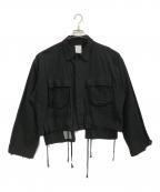 FACCIESファッチーズ）の古着「SILK NEP FATIGUE JK」｜ブラック