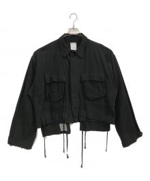 FACCIES（ファッチーズ）の古着「SILK NEP FATIGUE JK」｜ブラック