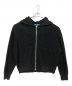 MUZE TURQUOISE LABEL×FACCIESミューズ ターコイズ レーベル×ファッチーズ）の古着「LOOPWHEELER SWEAT ZIPUP HOODIE」｜ブラック