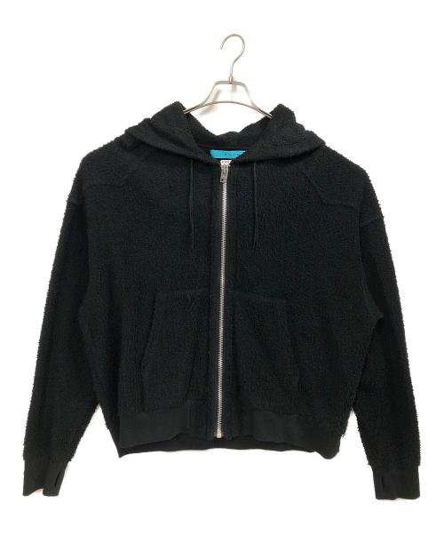 MUZE TURQUOISE LABEL（ミューズ ターコイズ レーベル）MUZE TURQUOISE LABEL (ミューズ ターコイズ レーベル) FACCIES (ファッチーズ) LOOPWHEELER SWEAT ZIPUP HOODIE ブラック サイズ:1の古着・服飾アイテム