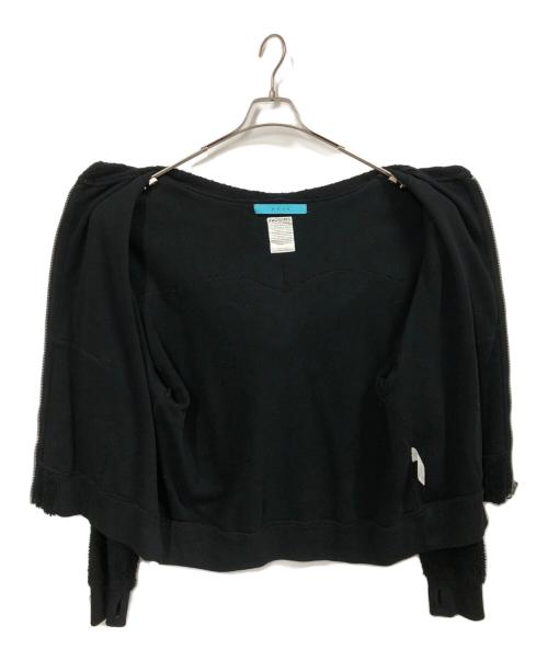 MUZE TURQUOISE LABEL（ミューズ ターコイズ レーベル）MUZE TURQUOISE LABEL (ミューズ ターコイズ レーベル) FACCIES (ファッチーズ) LOOPWHEELER SWEAT ZIPUP HOODIE ブラック サイズ:1の古着・服飾アイテム