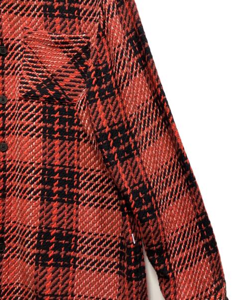 WAX LONDON（ワックスロンドン）WAX LONDON (ワックスロンドン) Whiting Foxham Button-up Overshirt レッド サイズ:Lの古着・服飾アイテム